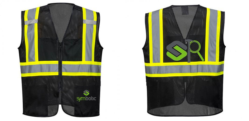 Black Safety Vest | Reflective High Visibility with Pockets