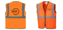 Custom Lightweight High Visibility ORANGE Tampa Mesh Vest