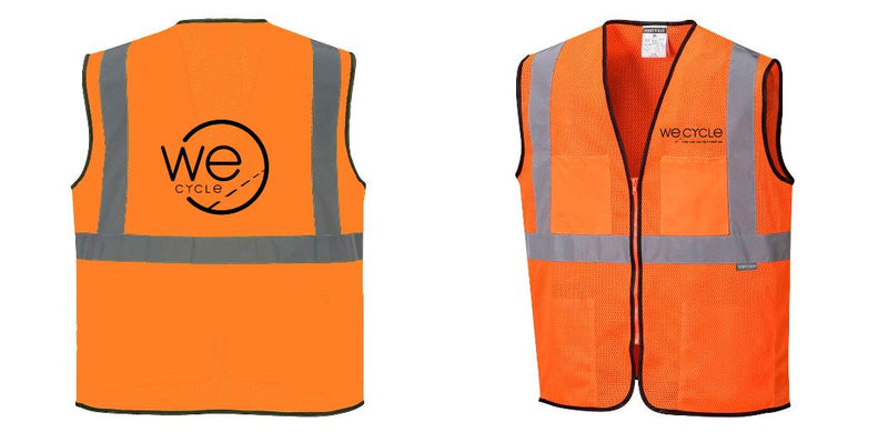 Custom Lightweight High Visibility ORANGE Tampa Mesh Vest