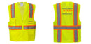 Custom Yellow Class 2 Safety Vest with Cooling Mesh Back