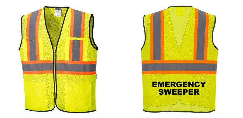 Mesh Class 2 Safety Vest with Pockets Hi Vis Reflective