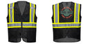 Custom Black Safety Vest Reflective High Visibility with Pockets