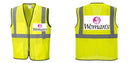 Custom Lightweight High Visibility Yellow Tampa Mesh Vest