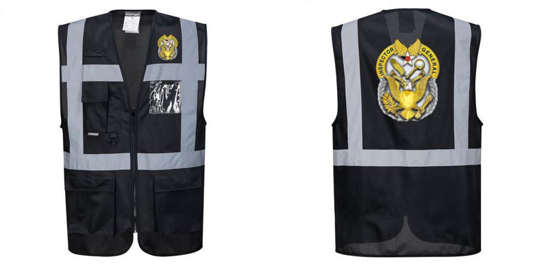 Black Professional Executive Style Safety Vest