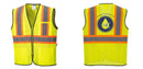 Custom Yellow Mesh Class 2 Reflective Safety Vest with Pockets