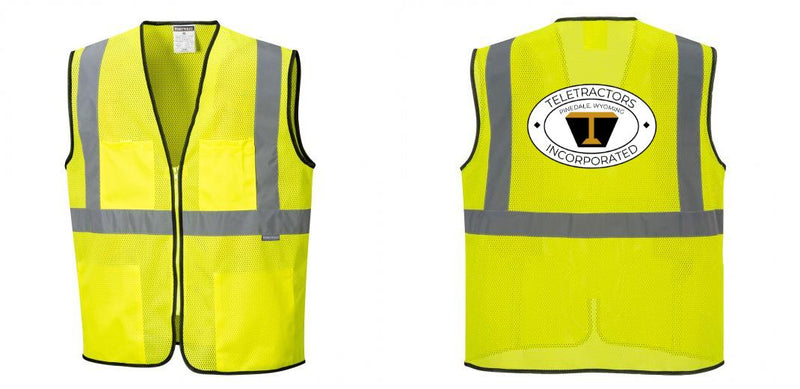 Custom Lightweight High Visibility Yellow Tampa Mesh Vest