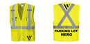 Custom Hi-Vis YELLOW Mesh X Back Executive Vest