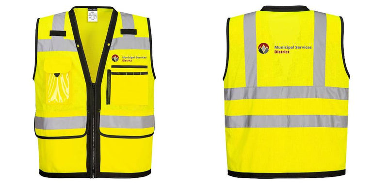 Custom Heavy Duty Hi-Vis Surveyor Vest