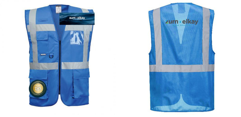 Custom ROYAL BLUE Professional Executive Style Safety Vest