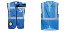 Custom ROYAL BLUE Professional Executive Style Safety Vest