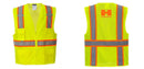 Custom Yellow Class 2 Safety Vest with Cooling Mesh Back