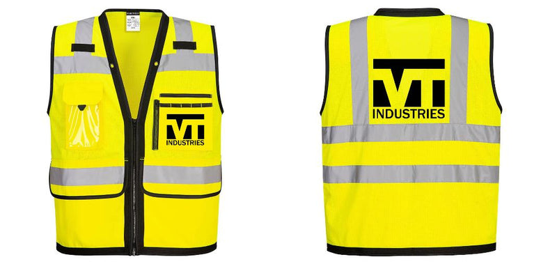 Custom Heavy Duty Hi-Vis Surveyor Vest