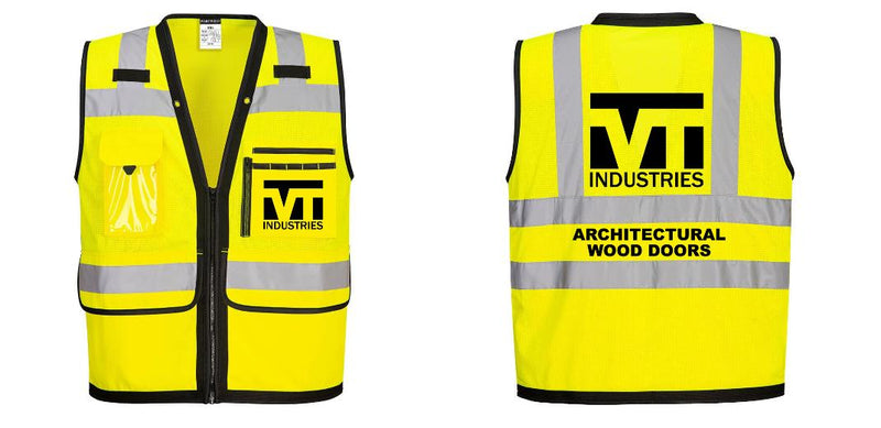 Custom Heavy Duty Hi-Vis Surveyor Vest
