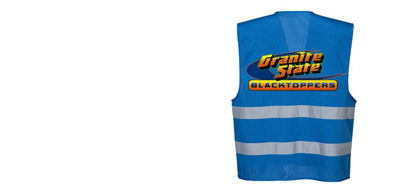 Custom Royal Blue MeshAir Reflective Safety Vest for Events