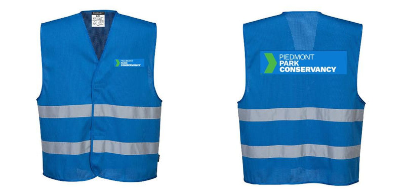 Custom Royal Blue MeshAir Reflective Safety Vest for Events