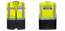 Custom Warsaw Yellow and Black Professional Style Safety Vest