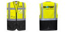Warsaw Yellow and Black Professional Executive Style Safety Vest