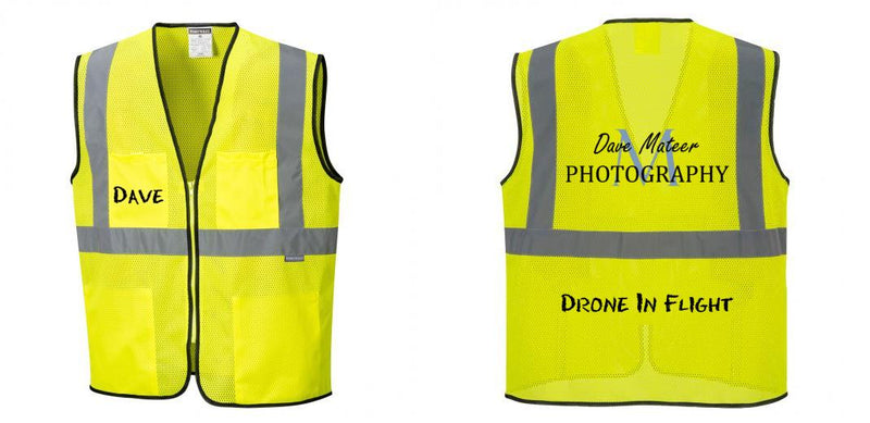 Custom Lightweight High Visibility Yellow Tampa Mesh Vest