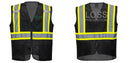Black Safety Vest | Reflective High Visibility with Pockets