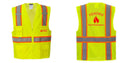 Custom Yellow Class 2 Safety Vest with Cooling Mesh Back