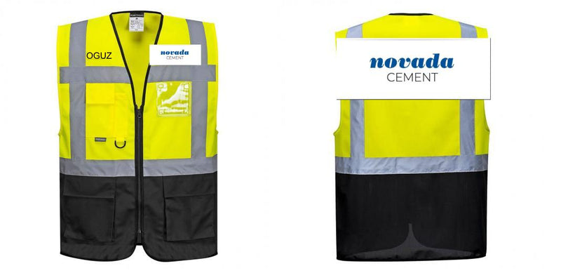 Custom Warsaw Yellow and Black Professional Style Safety Vest
