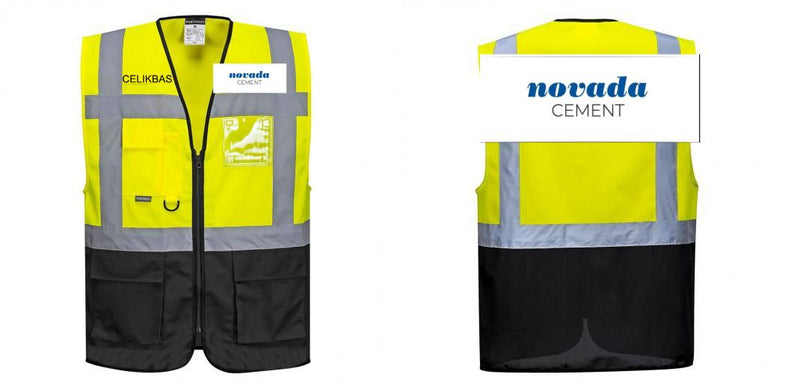 Custom Warsaw Yellow and Black Professional Style Safety Vest
