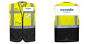 Custom Warsaw Yellow and Black Professional Style Safety Vest