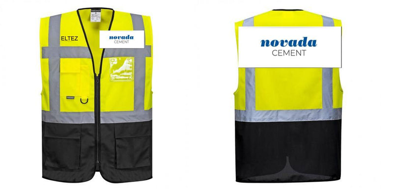Custom Warsaw Yellow and Black Professional Style Safety Vest