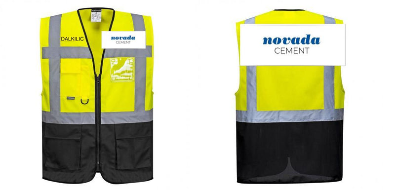 Custom Warsaw Yellow and Black Professional Style Safety Vest