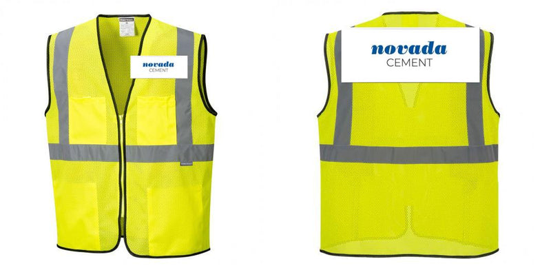 Custom Lightweight High Visibility Yellow Tampa Mesh Vest