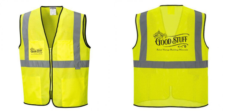 Custom Lightweight High Visibility Yellow Tampa Mesh Vest