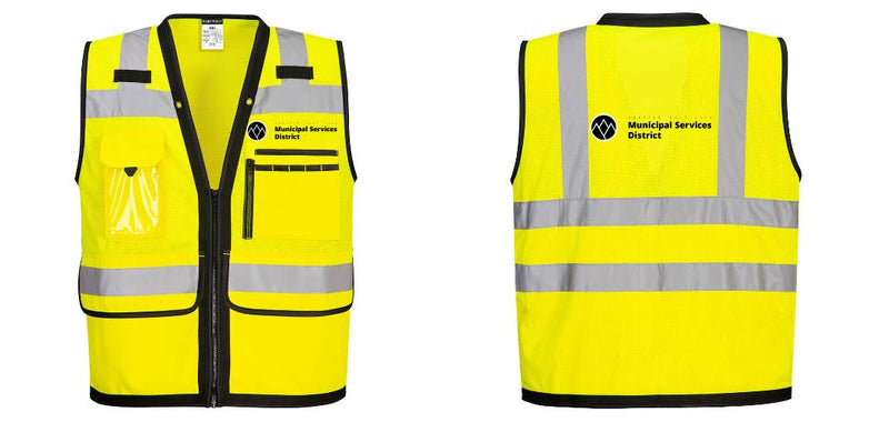 Custom Heavy Duty Hi-Vis Surveyor Vest