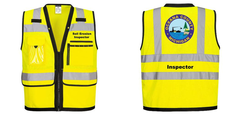 Custom Heavy Duty Hi-Vis Surveyor Vest