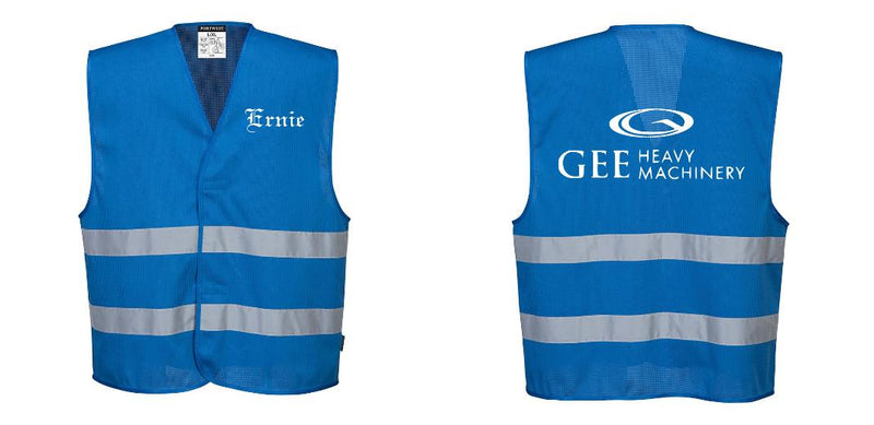 Custom Royal Blue MeshAir Reflective Safety Vest for Events