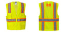 Custom Yellow Class 2 Safety Vest with Cooling Mesh Back