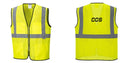 Custom Lightweight High Visibility Yellow Tampa Mesh Vest
