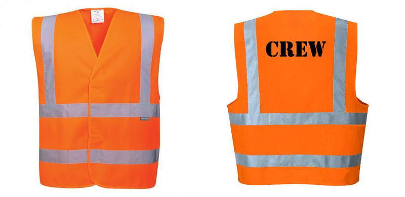 Custom Hi-Vis ORANGE Class 2 Reflective Safety Vest