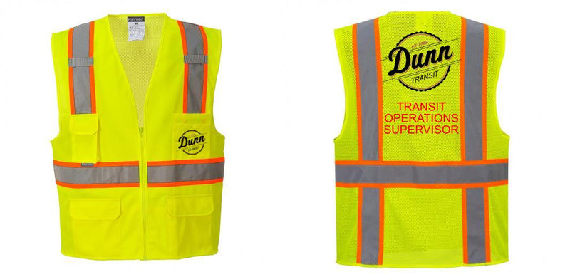Custom Yellow Class 2 Safety Vest with Cooling Mesh Back