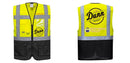 Custom Warsaw Yellow and Black Professional Style Safety Vest