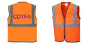 Custom Lightweight High Visibility ORANGE Tampa Mesh Vest