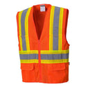Custom Contrast High Visibility Full Mesh Orange Safety Vest