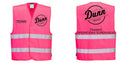 Custom PINK Safety Vest Reflective Hi-Vis Work and Event Style Vest