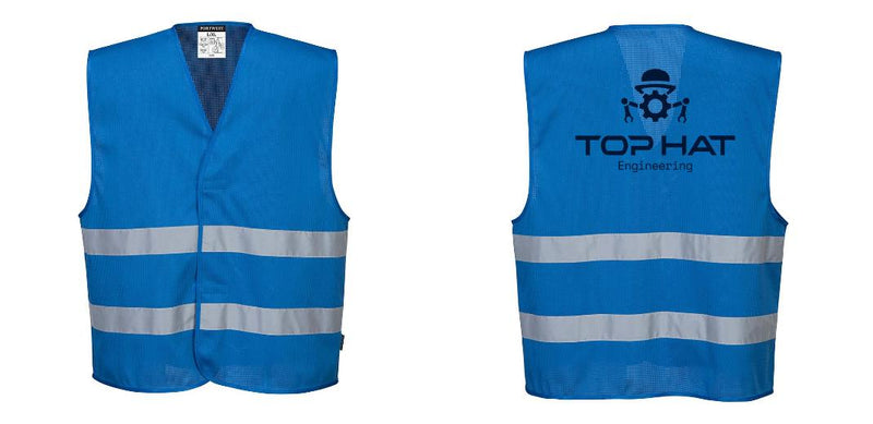 Custom Royal Blue MeshAir Reflective Safety Vest for Events