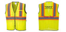 Mesh Class 2 Safety Vest with Pockets Hi Vis Reflective
