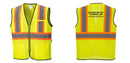 Mesh Class 2 Safety Vest with Pockets Hi Vis Reflective