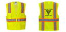 Custom Yellow Class 2 Safety Vest with Cooling Mesh Back