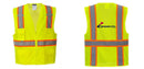 Custom Yellow Class 2 Safety Vest with Cooling Mesh Back