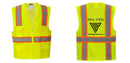 Custom Yellow Class 2 Safety Vest with Cooling Mesh Back