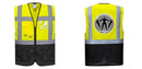 Custom Warsaw Yellow and Black Professional Style Safety Vest
