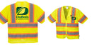 Custom Class 3 Yellow Safety Vest Sleeved Hi-Vis with Pockets